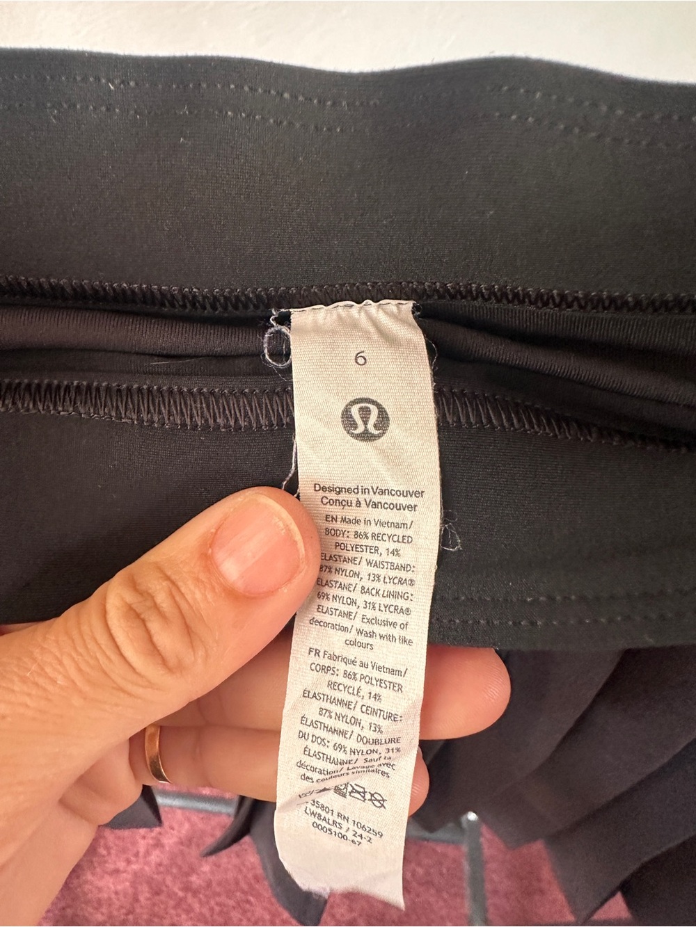 Lululemon Black Pleated Mini Skirt - Picture 2 of 4